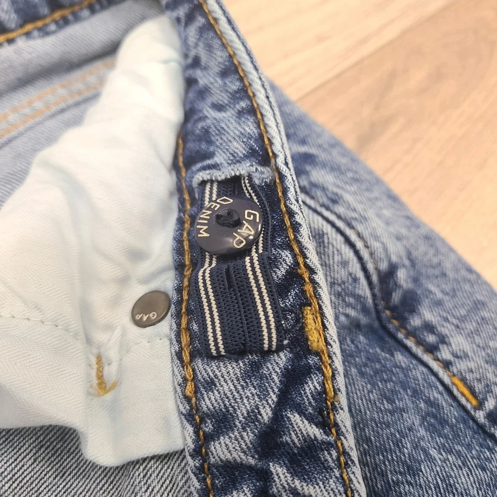 GAP Kids Girls Girlfriend Jeans Distressed Stretch Blue Denim Pants Size 16